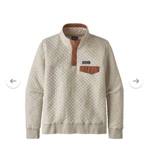 Patagonia Cotton Quilt Snap-T Pullover in Cream and Tan